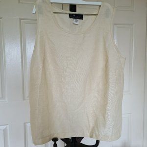 FM Limited Sydney Australia 18 Cream Sleeveless Comfy Summer Autum Cropped Tops